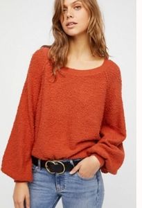 Free People Found My Friend Sweatshirt Small BNWT Terra Cotta